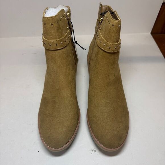 Anne Klein Womens 5.5 M Natural Fabric Wedge Ankle Booties NIB HY8 - Picture 2 of 4